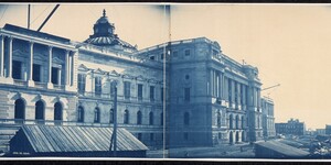 a photo from 1894 of the Library of Congress a classical white stone building with columns and windows
