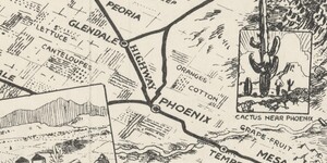 A portion of the "Heart of Arizona" Map showing the Phoenix Valley